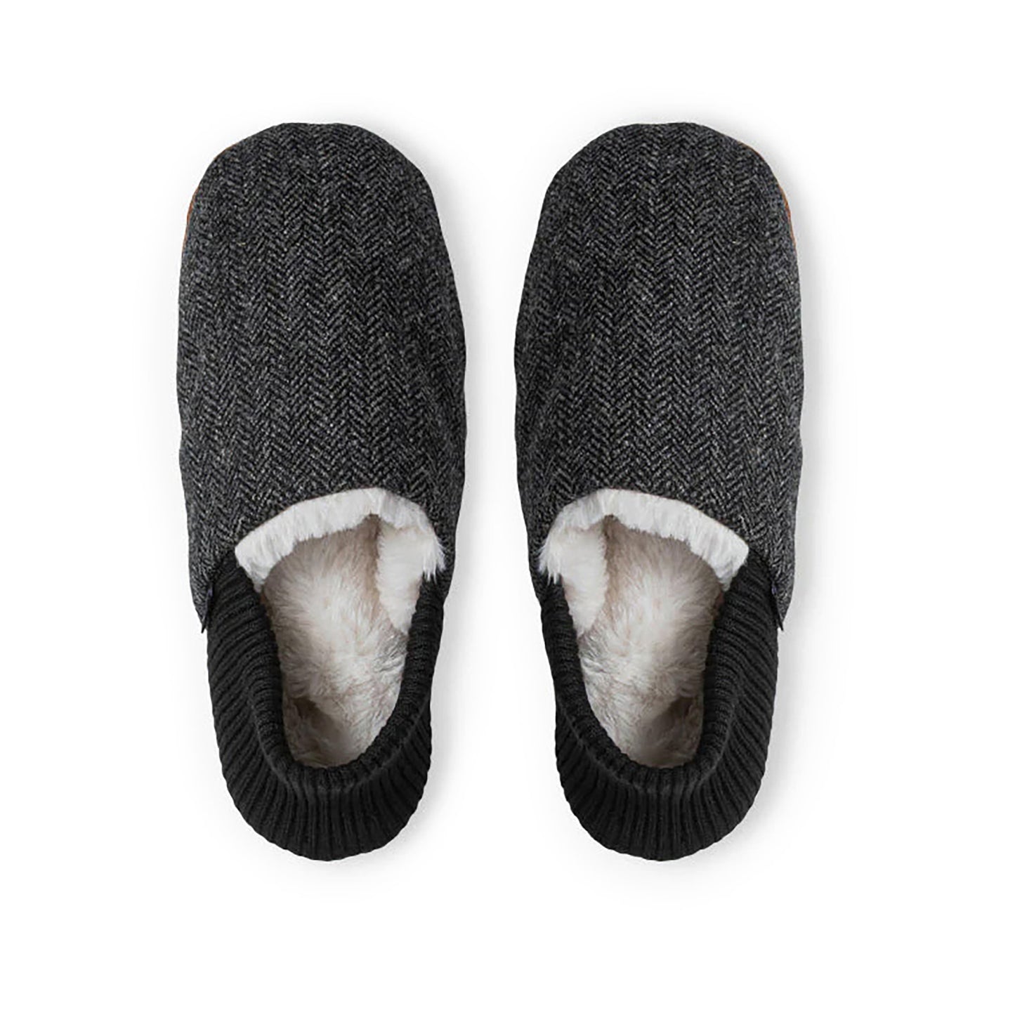 Finn Tweed House Shoes - Fur-Lined