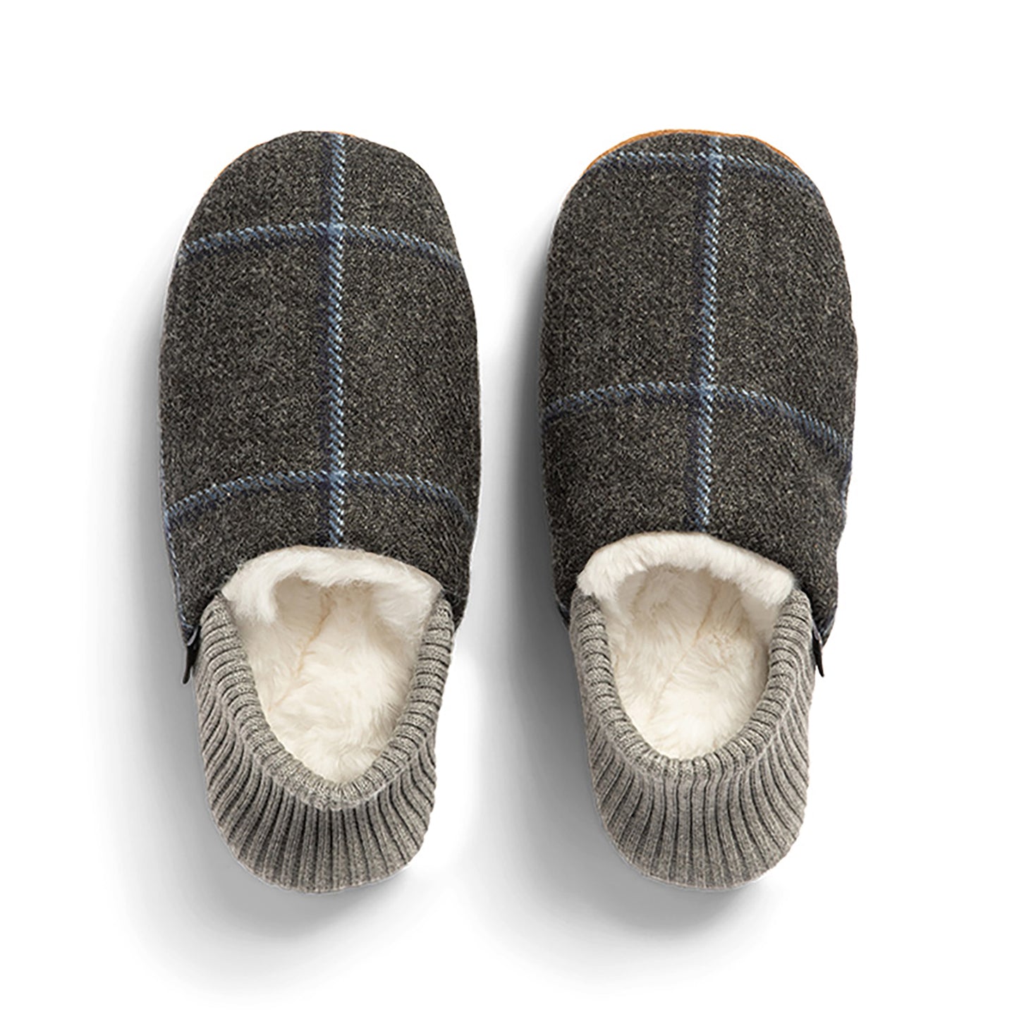 Finn Tweed House Shoes - Fur-Lined