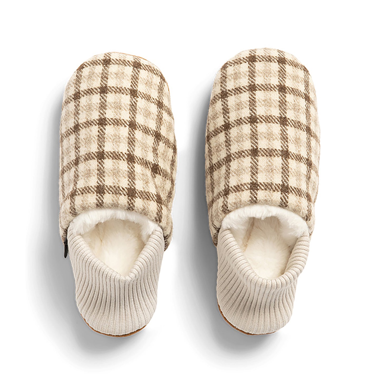 Hawick Tweed House Shoes - Fur-Lined