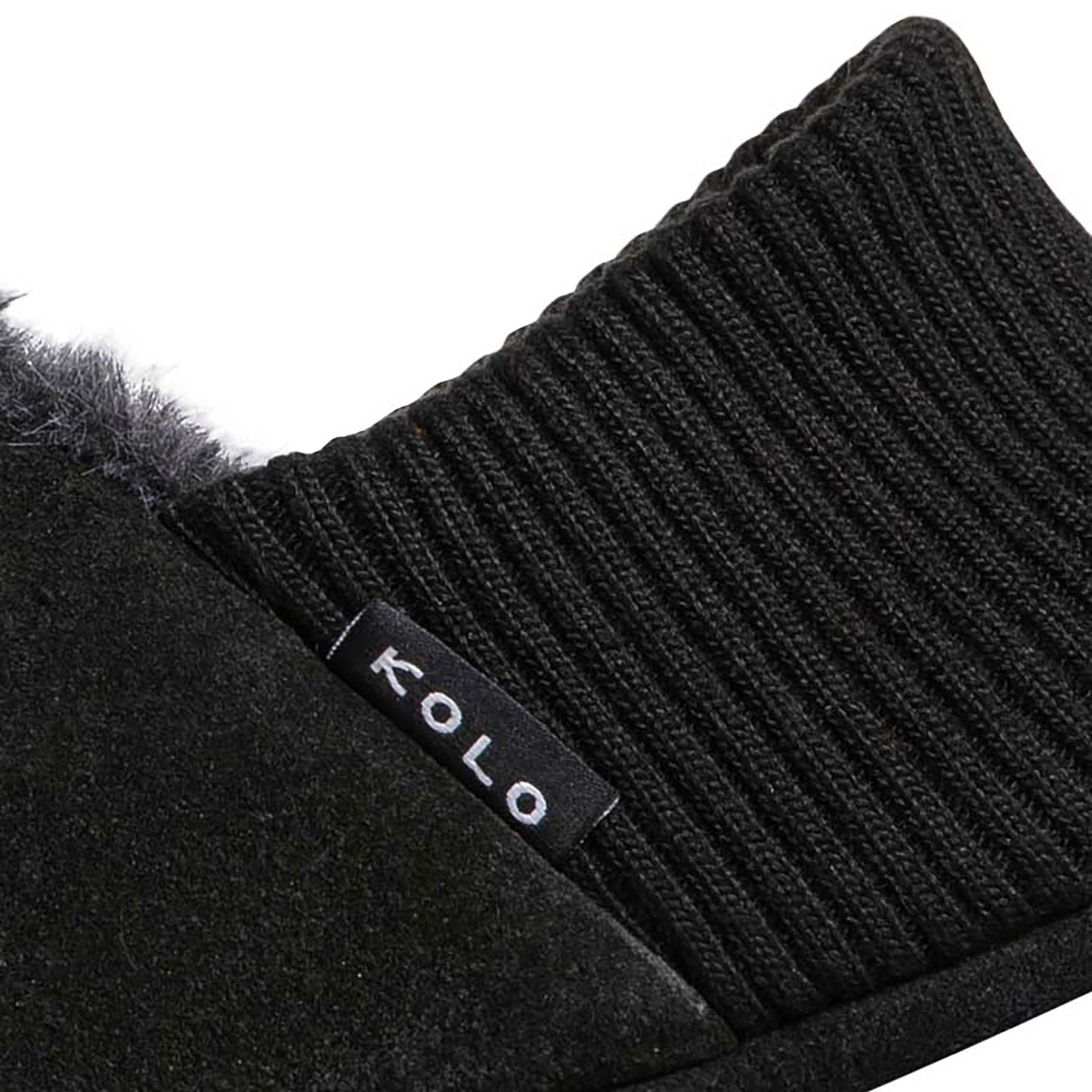 Perry Suede House Shoes - Fur-Lined