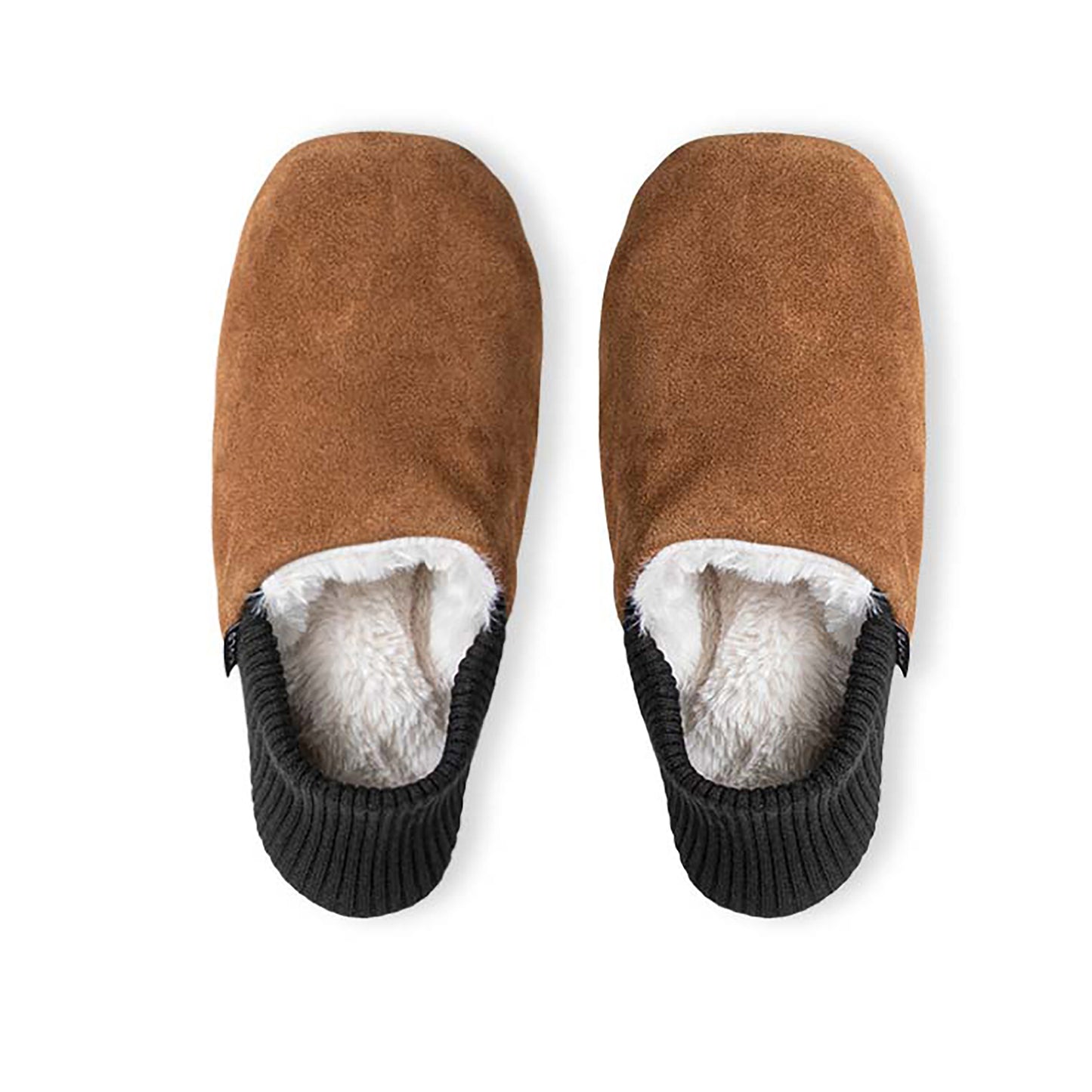 Perry Suede House Shoes - Fur-Lined