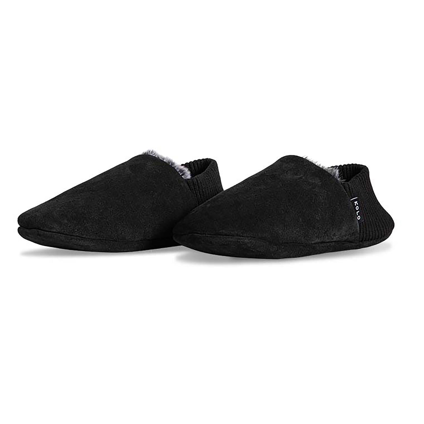 Perry Suede House Shoes - Fur-Lined