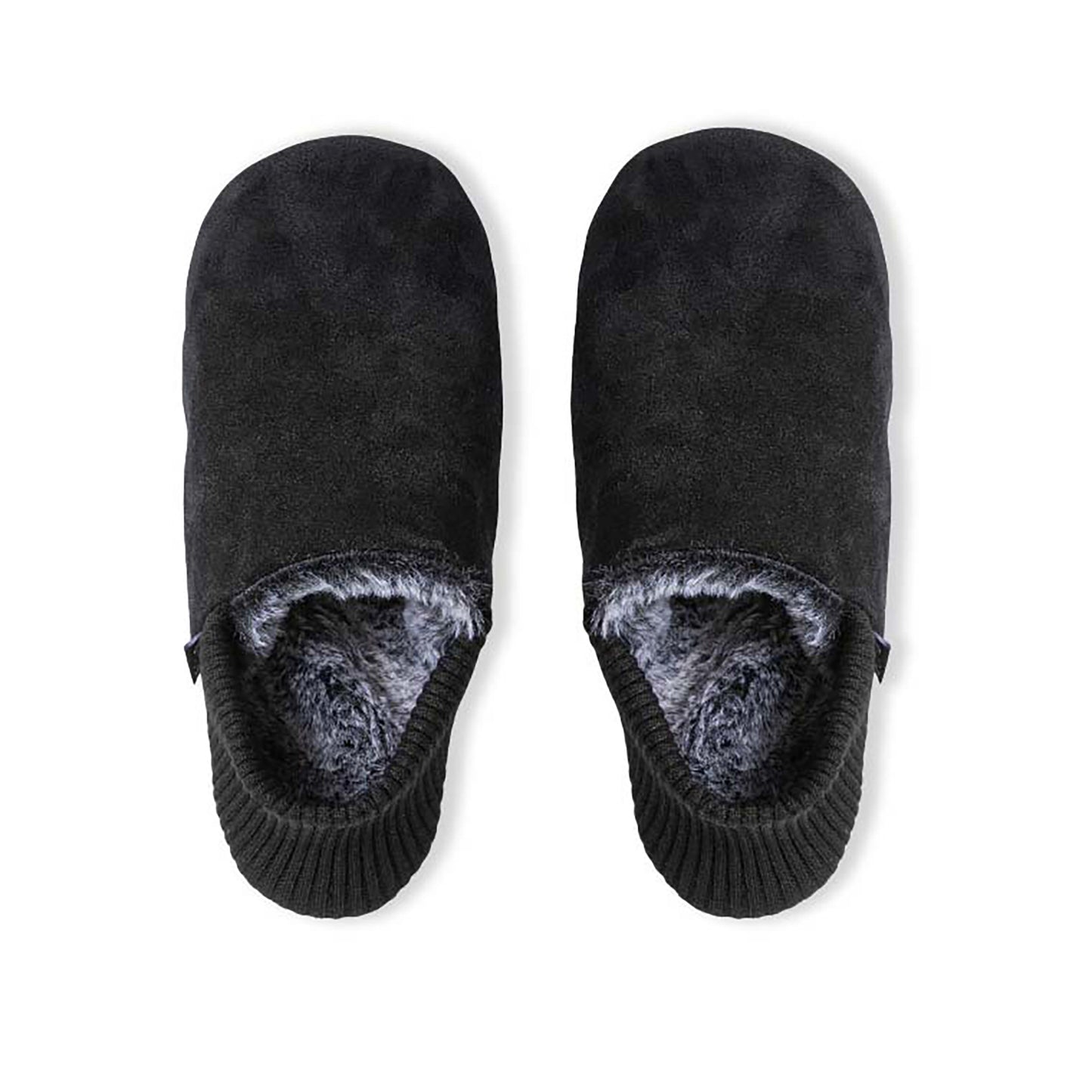 Perry Suede House Shoes - Fur-Lined