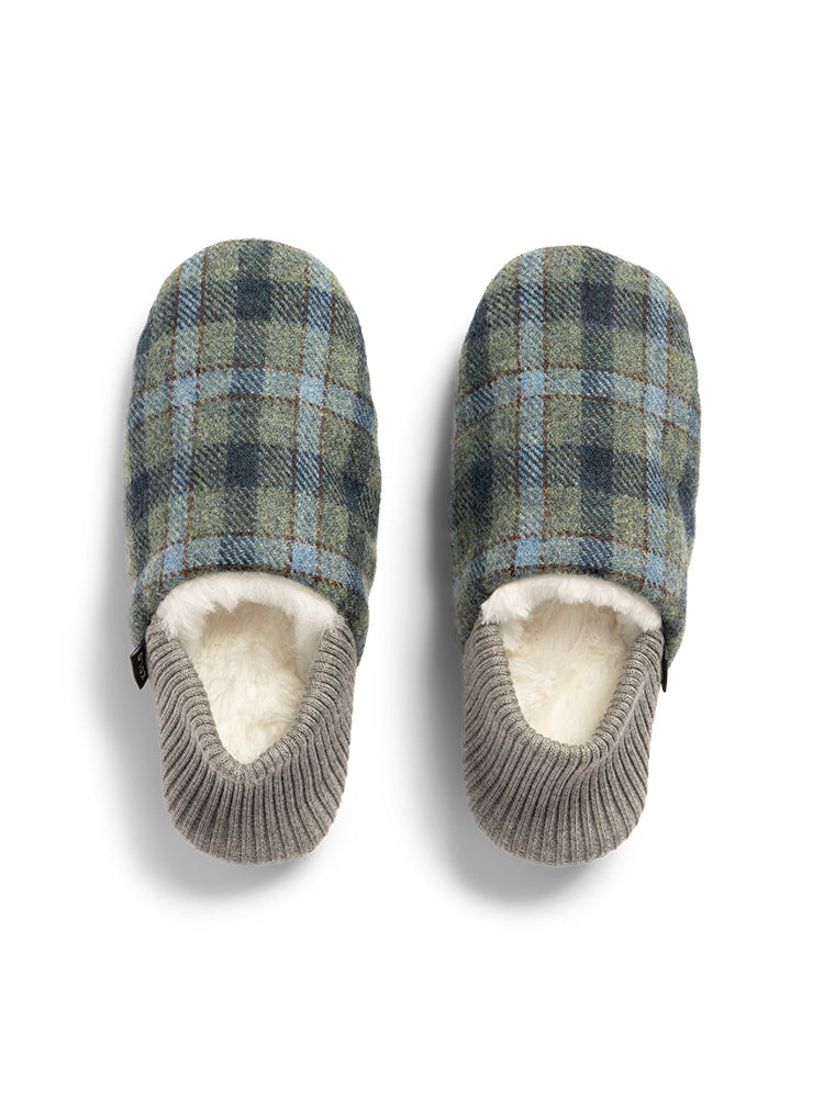 Lanton Tweed Faux Fur House Shoes Topdrawer