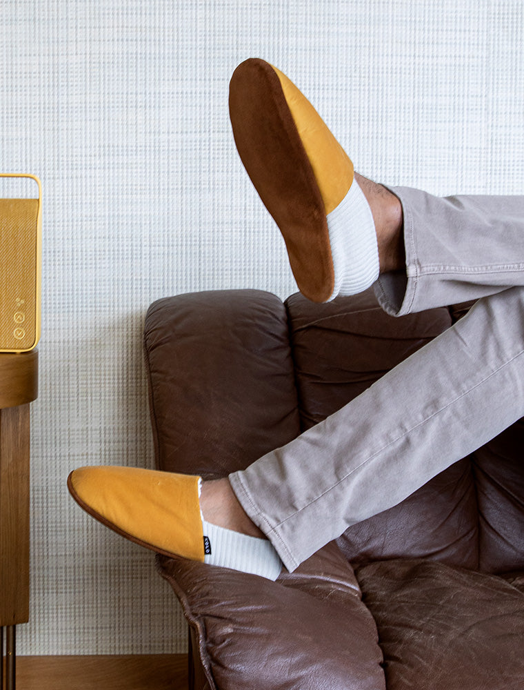 waxed canvas aberdeen house shoes, slippers, indoor shoes