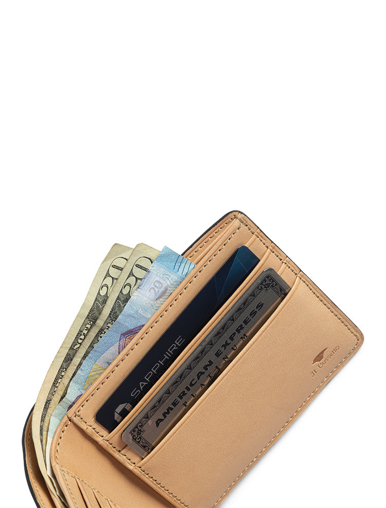 Dollar Sized Colored Leather Wallet by Il Bussetto – Il Bussetto Official