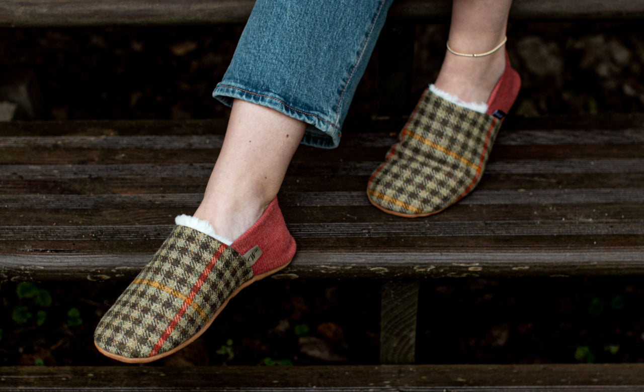 Plaid house shoes hot sale